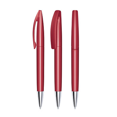 senator® Drehkugelschreiber Bridge Polished MT, blaue Mine, rot 201