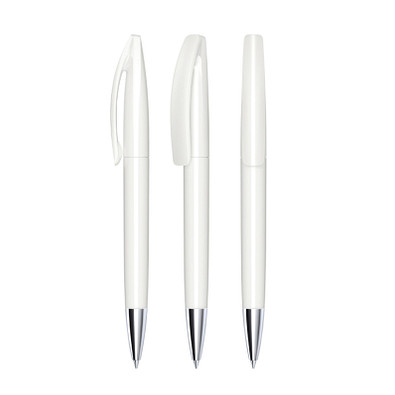 senator® Drehkugelschreiber Bridge Polished MT, blaue Mine, weiß