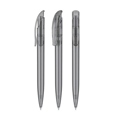 senator® Druckkugelschreiber Challenger Clear, blaue Mine, grau cool gray 9