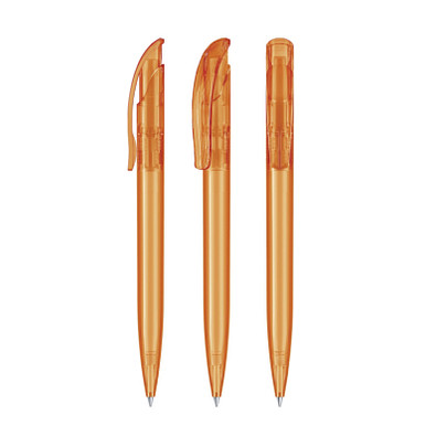 senator® Druckkugelschreiber Challenger Clear, blaue Mine, orange 151