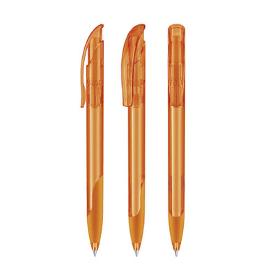 senator® Druckkugelschreiber Challenger Clear SG, blaue Mine, orange 151