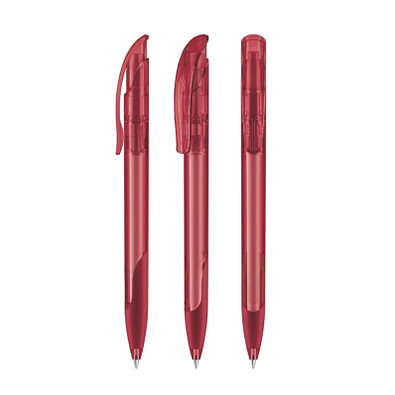 senator® Druckkugelschreiber Challenger Clear SG, blaue Mine, rot 201