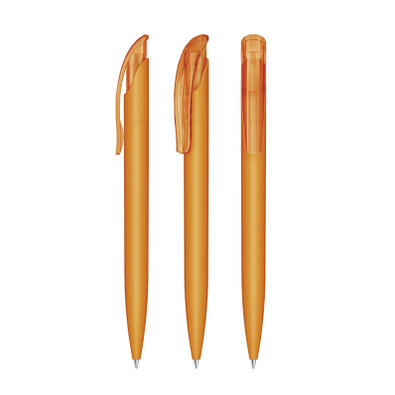 senator® Druckkugelschreiber Challenger Soft Touch, blaue Mine, orange 151