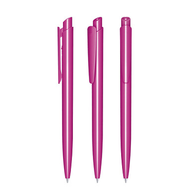 senator® Druckkugelschreiber Dart Polished, blaue Mine, pink rhodamine red