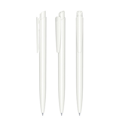 senator® Druckkugelschreiber Dart Polished, blaue Mine, weiß