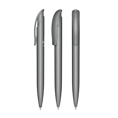 senator® Druckkugelschreiber Challenger Matt Recycled, blaue Mine, cool grey 9