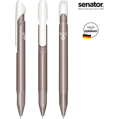 senator® Evoxx Duo Polished Recycled Druckkugelschreiber, warm gray 10