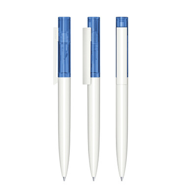 senator® Drehkugelschreiber Headliner Clear, blaue Mine, weiß,blau 2935