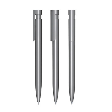 senator® Druckkugelschreiber Liberty Polished, blaue Mine, grau cool gray 9