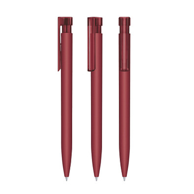 senator® Druckkugelschreiber Liberty Soft Touch, blaue Mine, rot 201