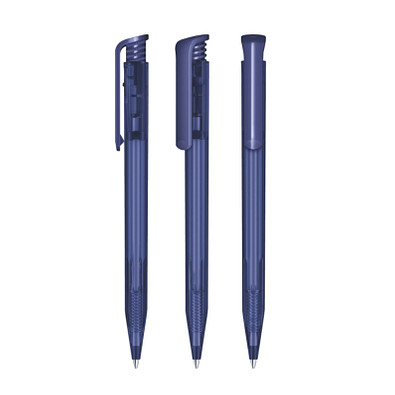 senator® Druckkugelschreiber Super Hit Clear, blaue Mine, blau 2757