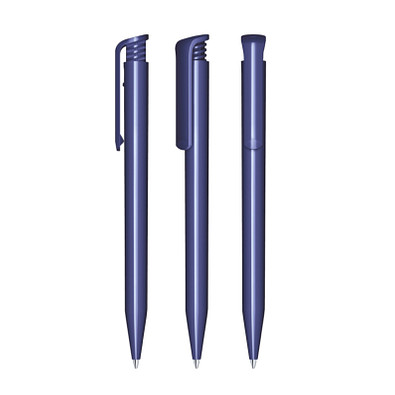 senator® Druckkugelschreiber Super Hit Polished, blaue Mine, blau 2757
