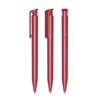 senator® Druckkugelschreiber Super Hit Polished, blaue Mine, rot 201