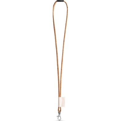 SET Lanyard CORK Long (Ø 5 mm) mit 9 mm Karabinerhaken und Ø 5 mm Sicherheitsverschluss, Natur