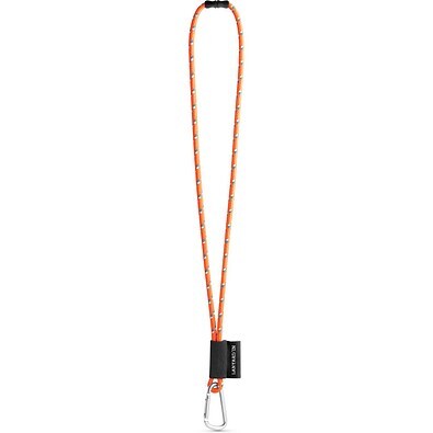 SET Lanyard NAUTIC Long (Ø 7 mm) mit 55 mm D-förmigem Karabiner und Ø 7 mm Sicherheitsverschluss, Orange Hexachrome