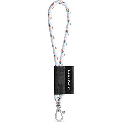 SET Lanyard NAUTIC Short (Ø 7 mm) Set mit 9 mm Schnappkarabiner, 301 - Weiß