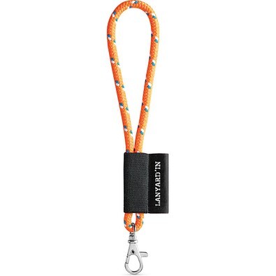 SET Lanyard NAUTIC Short (Ø 7 mm) Set mit 9 mm Schnappkarabiner, Orange Hexachrome