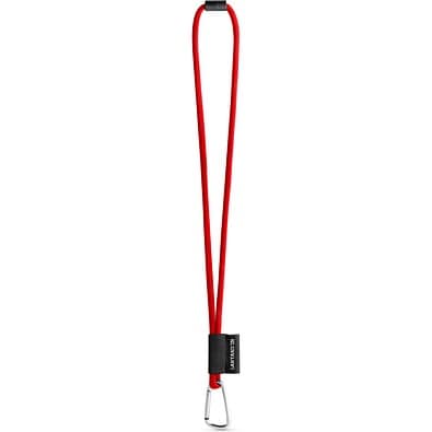 SET Lanyard TUBE Long (Ø 7 mm) mit 55 mm D-förmigem Karabiner und Ø 7 mm Sicherheitsverschluss, 302 - Rot