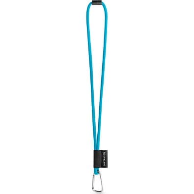 SET Lanyard TUBE Long (Ø 7 mm) mit 55 mm D-förmigem Karabiner und Ø 7 mm Sicherheitsverschluss, 304 - Hellblau