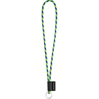 SET Lanyard TUBE Long (Ø 7 mm) mit Ring Ø 32 mm, Gelb Hexachrome/Königsblau