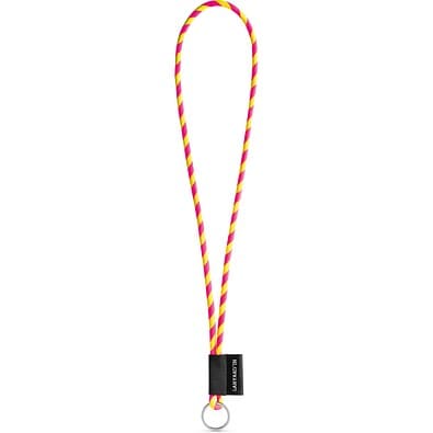 SET Lanyard TUBE Long (Ø 7 mm) mit Ring Ø 32 mm, Gelb Hexachrome/Rosa Hexachrome