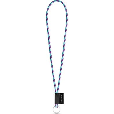 SET Lanyard TUBE Long (Ø 7 mm) mit Ring Ø 32 mm, Lila/Hellblau