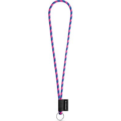 SET Lanyard TUBE Long (Ø 7 mm) mit Ring Ø 32 mm, Rosa Hexachrome/Königsblau