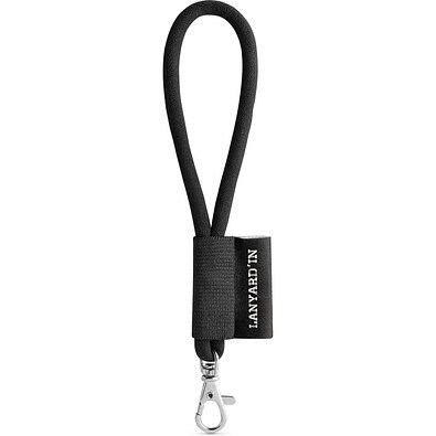SET Lanyard TUBE Short (Ø 7 mm) mit 9 mm Schnapperkarabiner, 300 - Schwarz