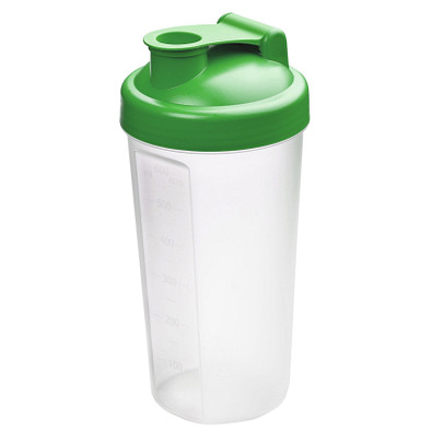 Shaker Protein, 0,6 l, standard-grün/transparent