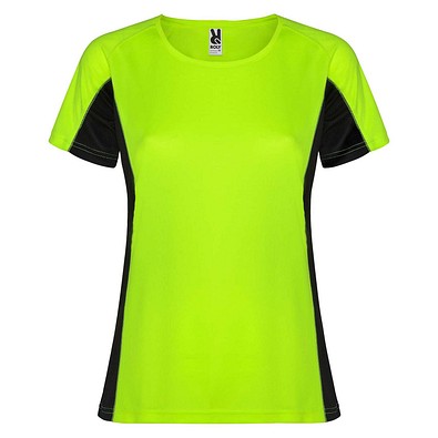 Shanghai Sport T-Shirt für Damen, Fluor Green / schwarz, 2XL