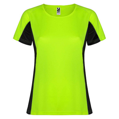 Shanghai Sport T-Shirt für Damen, Fluor Green / schwarz, S