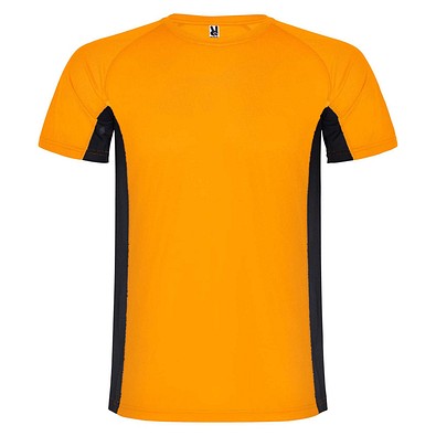 Shanghai Sport T-Shirt für Kinder, Fluor Orange / schwarz, 12