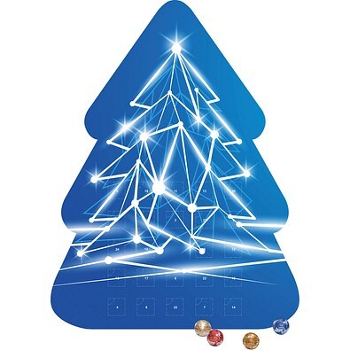 Shape Adventskalender Tannenbaum, Lindt LINDOR Minikugeln, LED Tanne