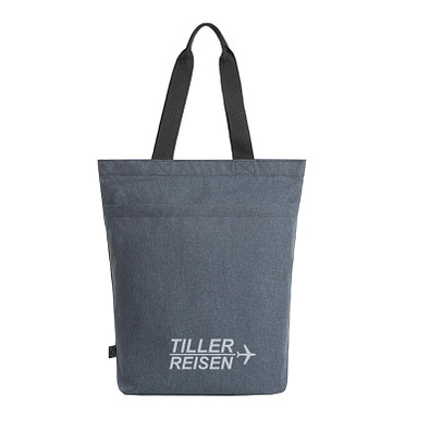 HALFAR Einkaufstasche Shopper Circle, blau-grau meliert