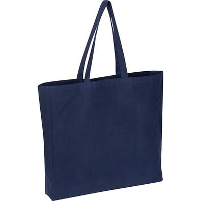 Shopper aus recycelter Baumwolle und Polyester NINA, dunkelblau