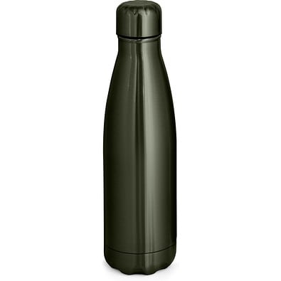SHOW METALLIC. Edelstahlflasche 510 mL mit mattem Metallic-Finish, Gewehrmetall