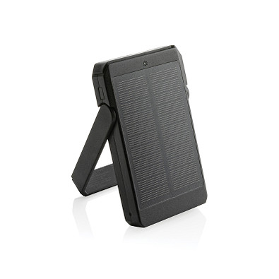 Skywave 5000mah Solar Powerbank, 10W Wireless aus rPlastik, schwarz