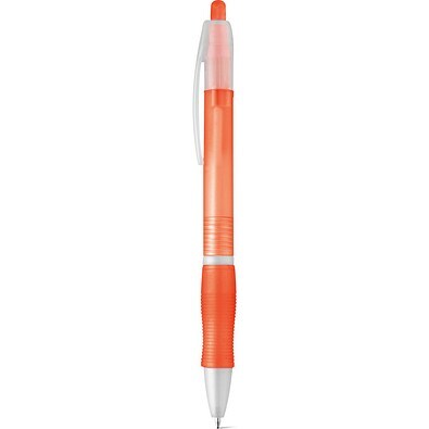 SLIM. Rutschfester Kugelschreiber aus ABS mit Clip, Orange