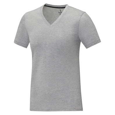 Somoto T-Shirt mit V-Ausschnitt für Damen, heather grau, XS