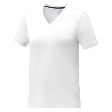 Somoto T-Shirt mit V-Ausschnitt für Damen, weiss, S