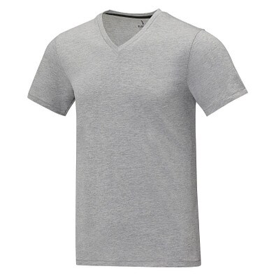 Somoto T-Shirt mit V-Ausschnitt für Herren, heather grau, XXL