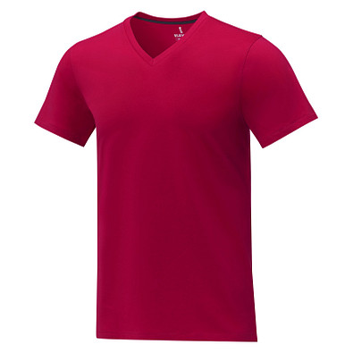 Somoto T-Shirt mit V-Ausschnitt für Herren, rot, XL