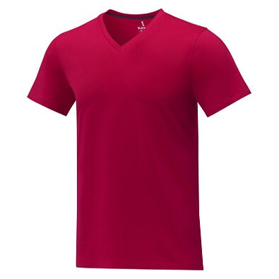 Somoto T-Shirt mit V-Ausschnitt für Herren, rot, XXL