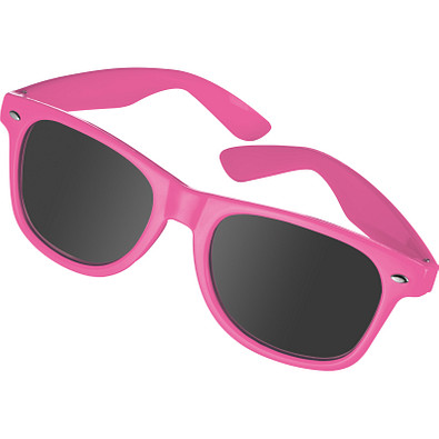 Sonnenbrille aus Kunststoff im Nerdlook, UV 400 Schutz, pink