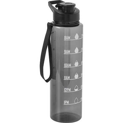 Sport-Trinkflasche AQUA LEVEL,schwarz