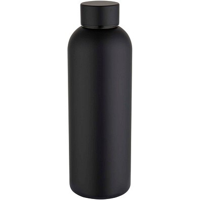 Spring 750 ml RCS-zertifizierte einwandige Trinkflasche aus recyceltem Edelstahl, schwarz