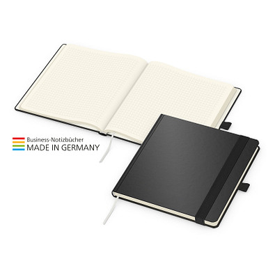 Geiger-Notes Square-Book Bestseller Notizbuch, inkl. Druck, schwarz