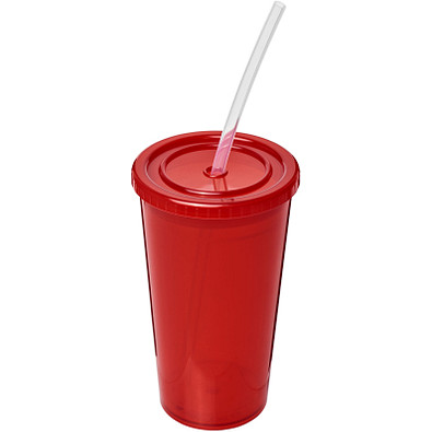 Stadion doppelwandiger Becher, 350 ml, rot