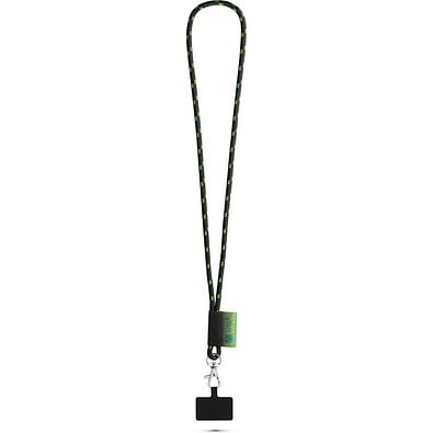 STAFFORD. SET Lanyard NAUTIC Long (Ø 7 mm) mit 9 mm Schnappkarabiner und Handyhalterung, Schwarz/Grün