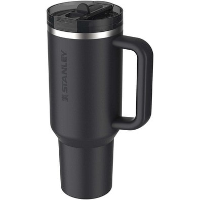 Stanley Quencher® ProTour 1180 ml Thermobecher aus recyceltem Edelstahl mit Flip Strohhalm, schwarz